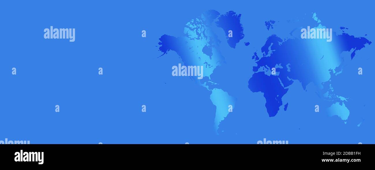 Blaue Weltkarte Stockfoto
