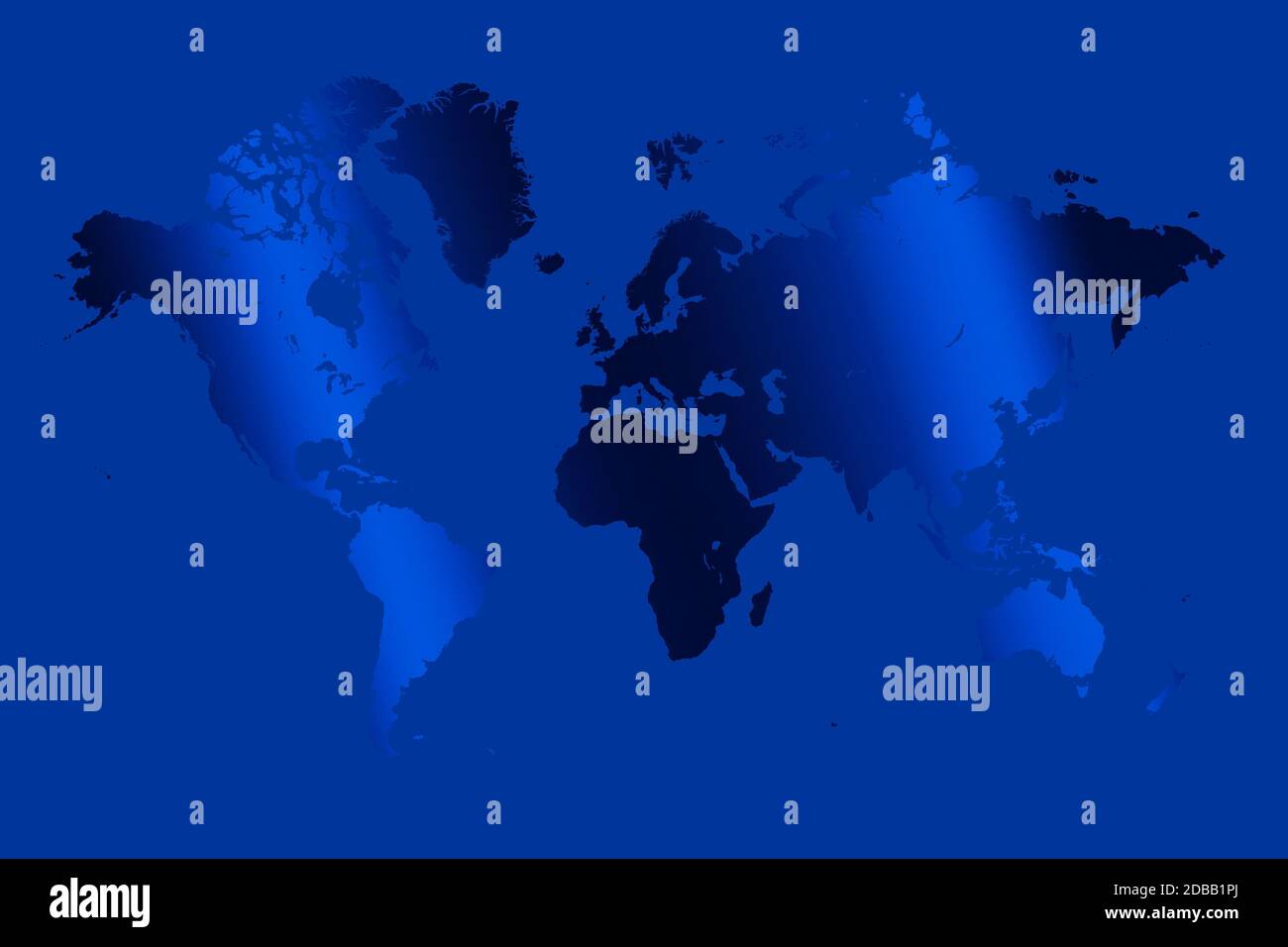 Blaue Weltkarte Stockfoto
