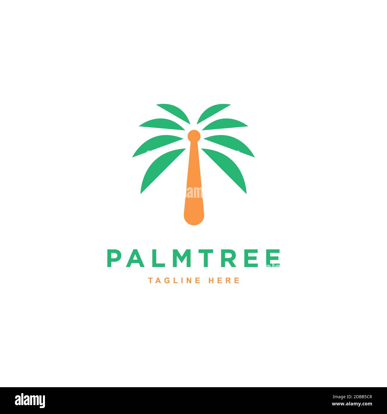 Palm Tree Logo Design Vektor Vorlage Stock Vektor
