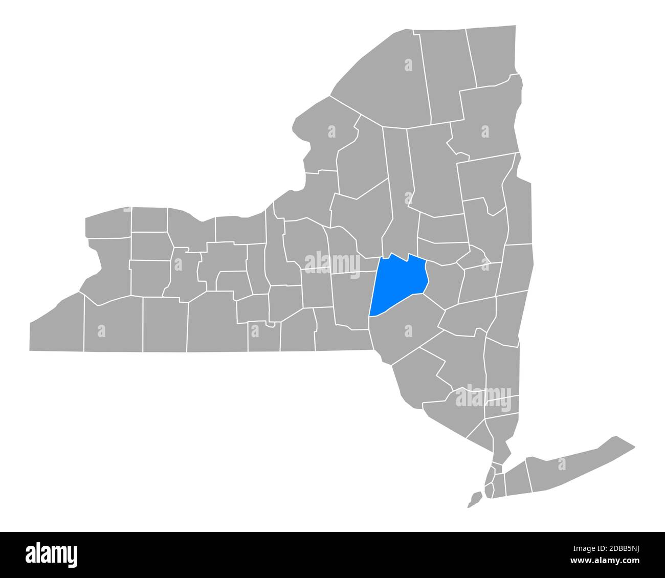 Karte von Otsego in New York Stockfoto