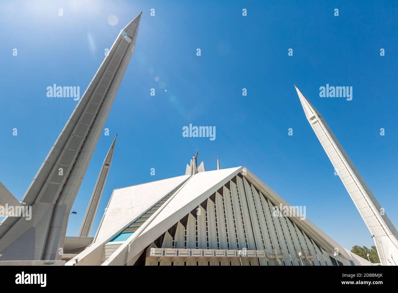 Shah Faisal Moschee ist eine der größten Moscheen der Welt. Islamabad, Pakistan. Stockfoto