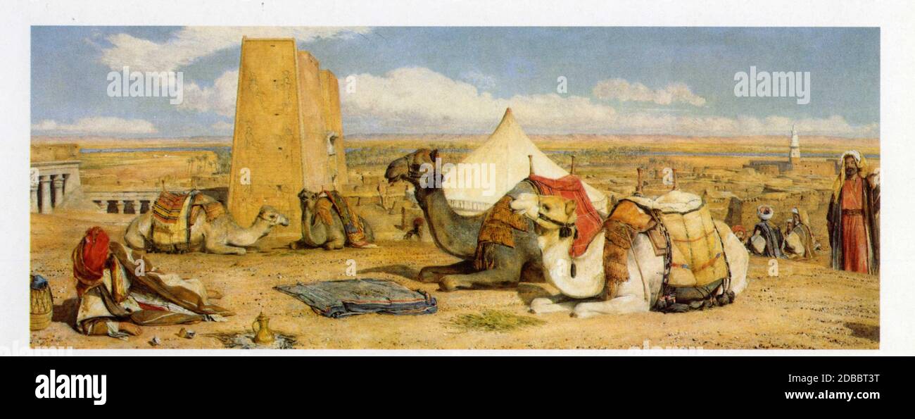 John Frederick Lewis 1805-1876. Edfou, Oberägypten Stockfoto