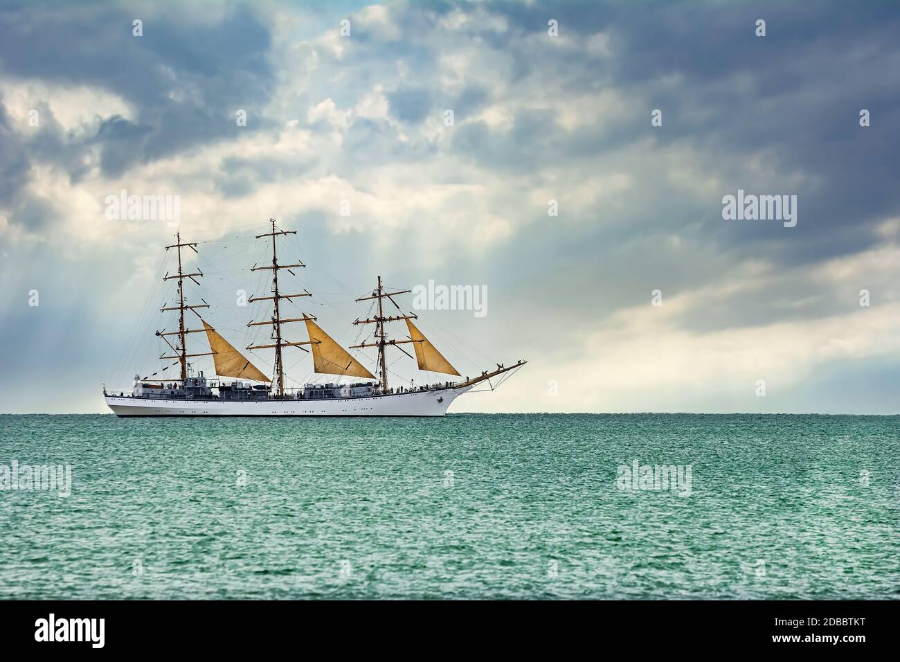 Segelschiff im Schwarzen Meer, Bulgarien Stockfoto