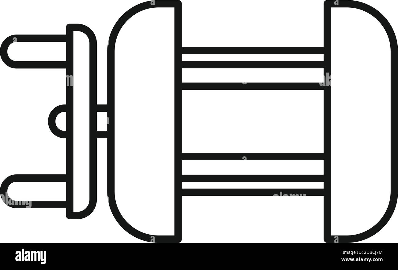 Extreme Angeln Haspel Symbol, Umriss Stil Stock Vektor