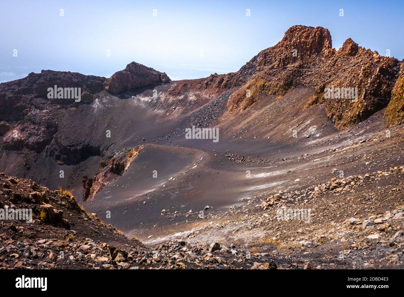 Vulkan Pico do Fogo Krater in Cha das Caldeiras, Kap Verde, Afrika Stockfoto
