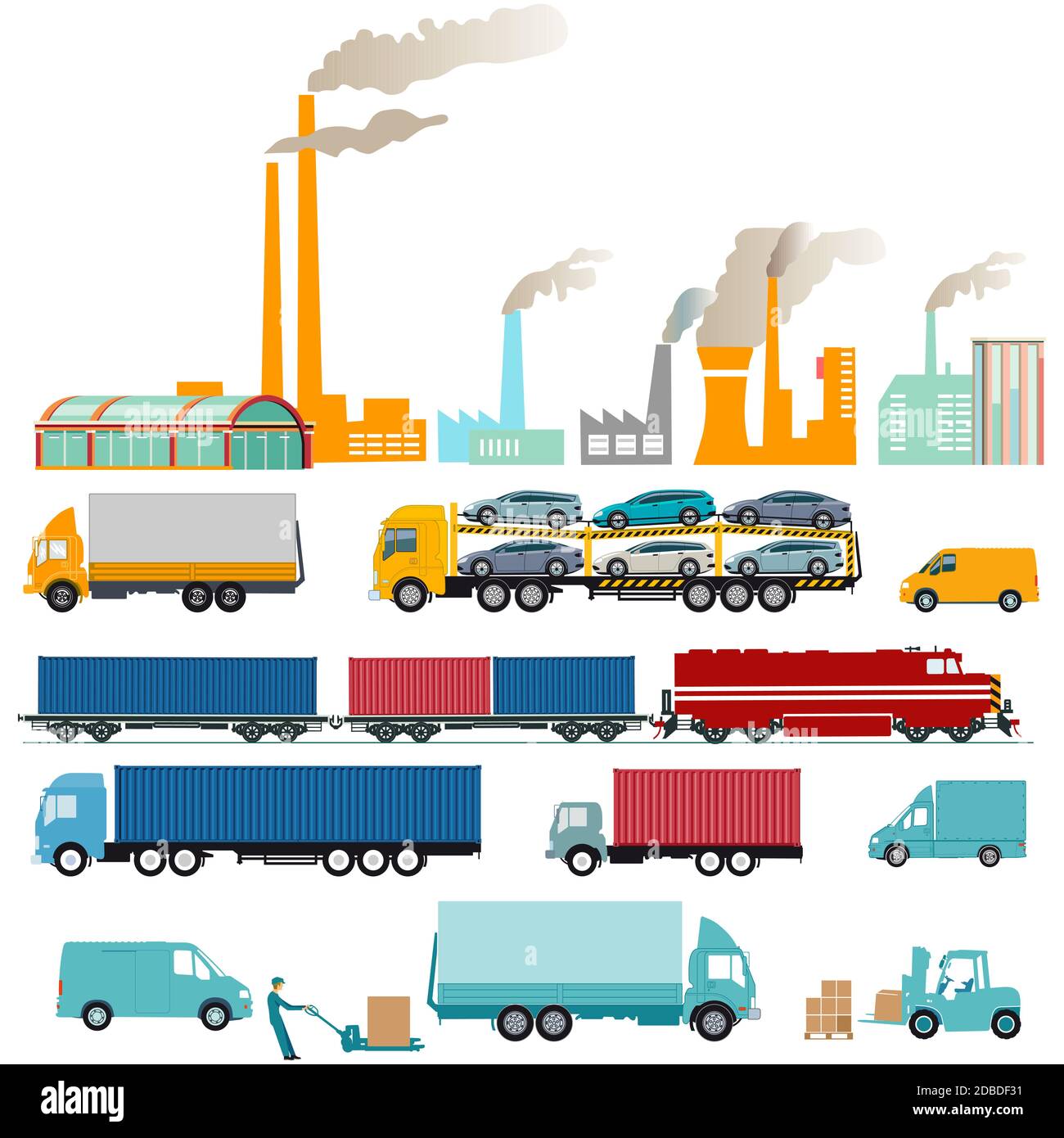 Industrie, Fabriken und Fracht, Transport Stockfoto