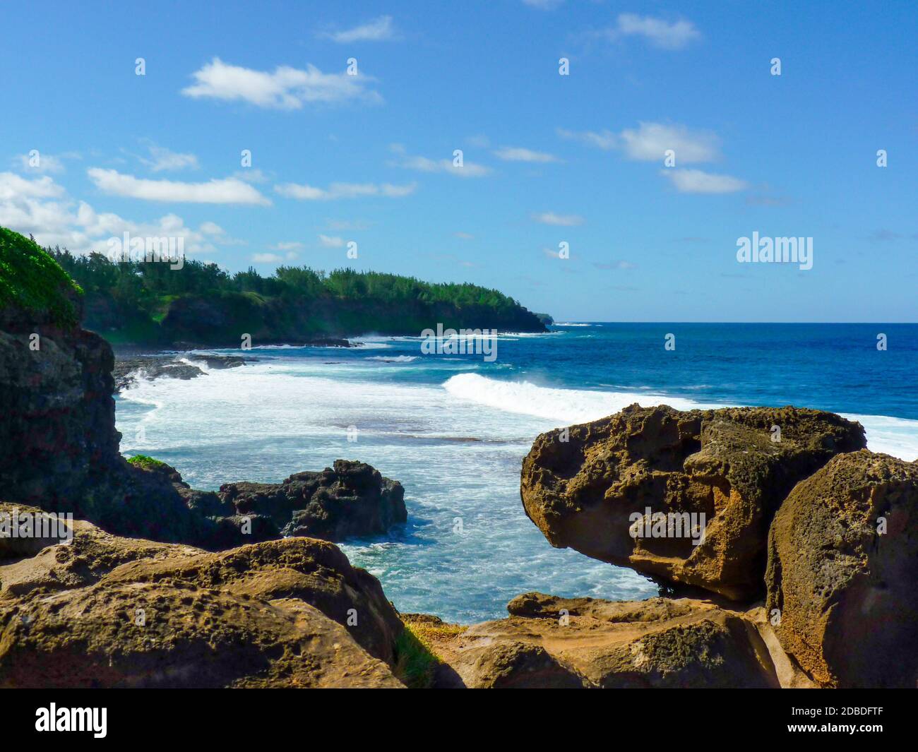 Roche qui pleure, Gris Gris Beach auf Mauritius Stockfoto