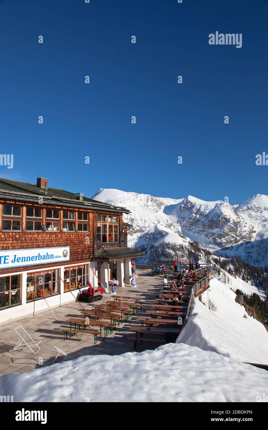 Geographie / Reisen, Deutschland, Bayern, Schönau am Königssee, Bergrestaurant Jennerbahn Post , Additional-Rights-Clearance-Info-not-available Stockfoto