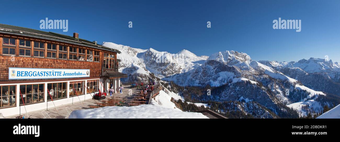Geographie / Reisen, Deutschland, Bayern, Schönau am Königssee, Bergrestaurant Jennerbahn Post , Additional-Rights-Clearance-Info-not-available Stockfoto