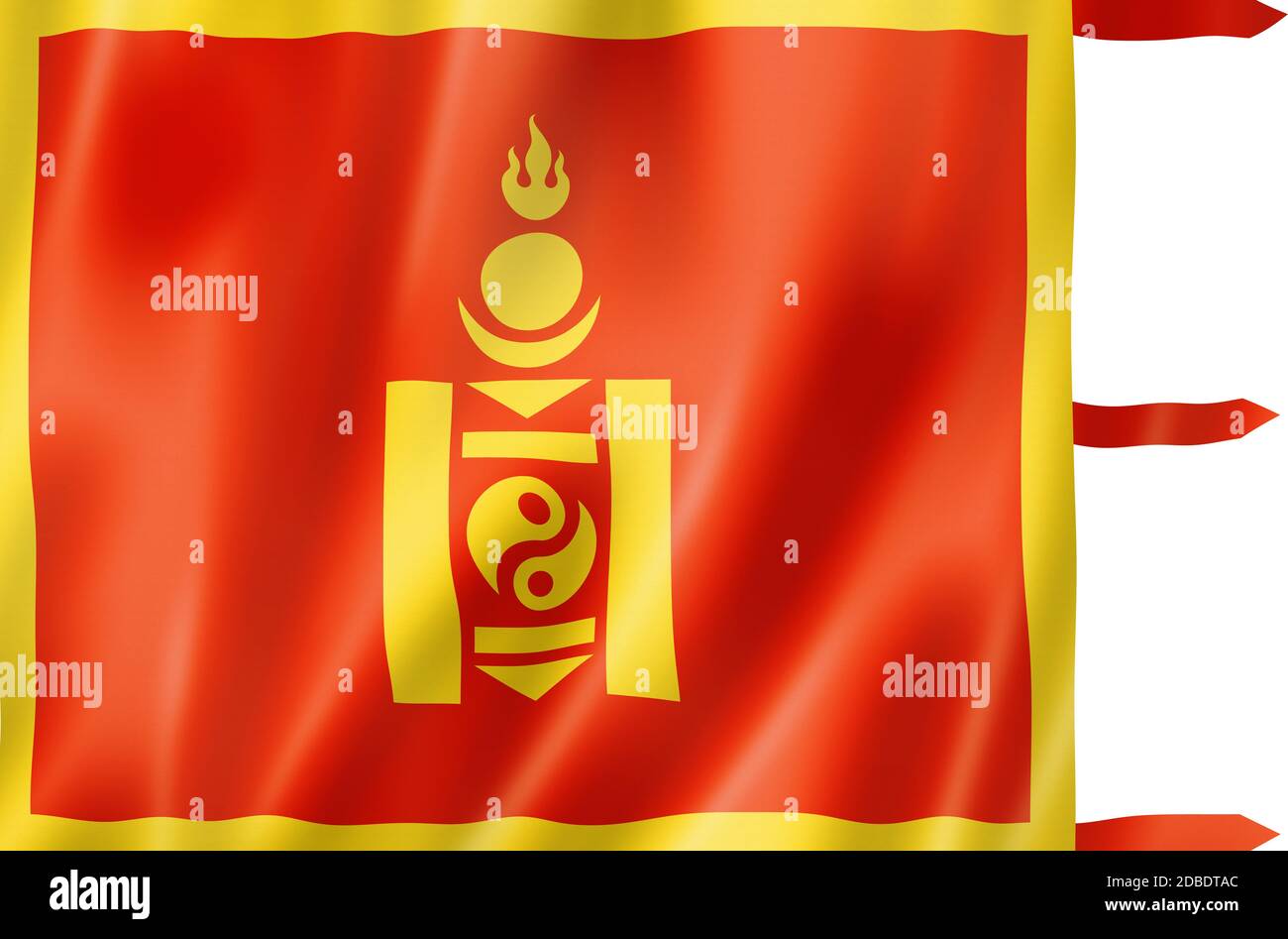 Chinesische Mongolen ethnische Flagge. 3D-Darstellung Stockfoto