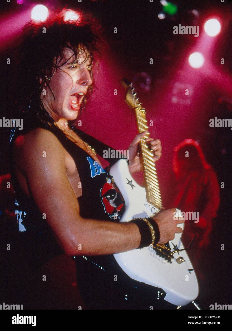 Bon Jovi live im Norwich Playhouse 1986 Stockfoto