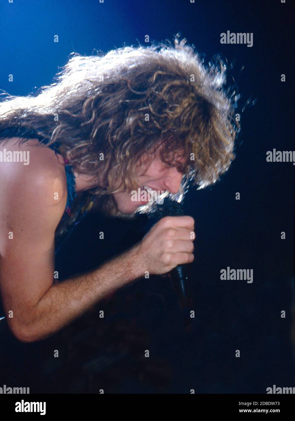 Bon Jovi lebt in Wembley um 1986-1988 Stockfoto