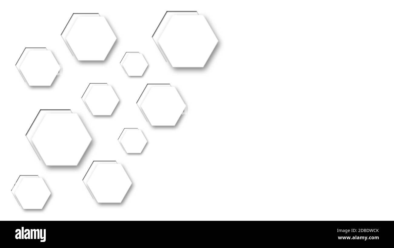 Moderner abstrakter Hintergrund mit Platz für Ihren Text in weißer Farbe - geometrisches Muster mit weichen Schatten und Ausschnitten im Hintergrund Stockfoto