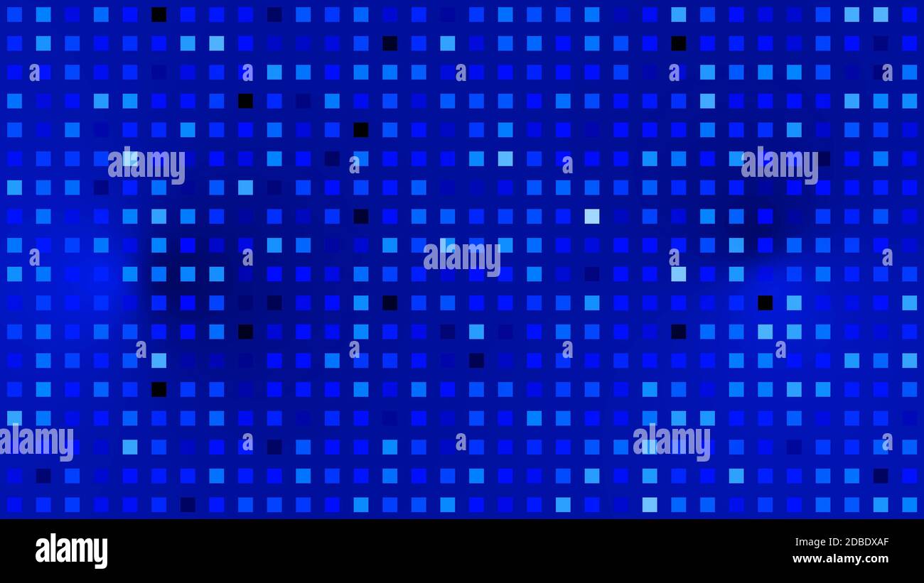 Abstrakter Hintergrund - quadratische Mosaikstruktur auf blauer Oberfläche Stockfoto
