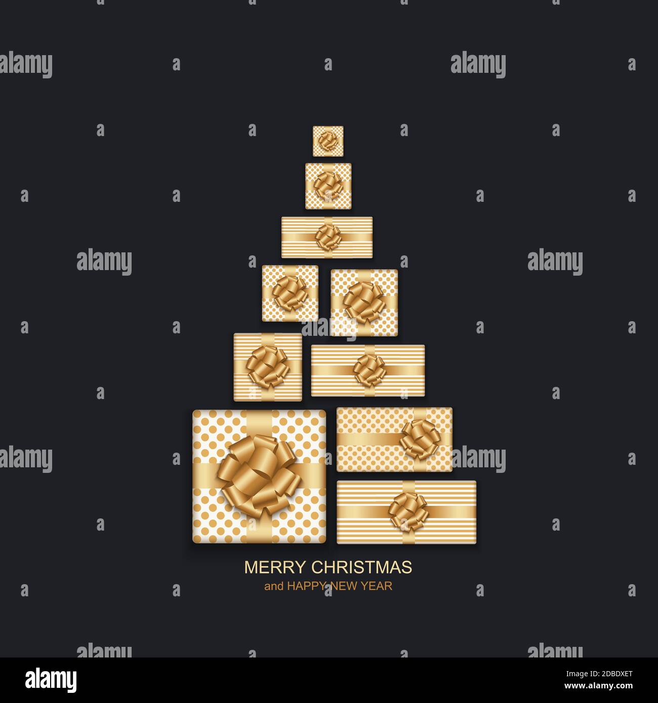 Vector Moderne Weihnachten oder 2018 Happy New Year Winter Urlaub Einladungskarte Hintergrund. Stock Vektor
