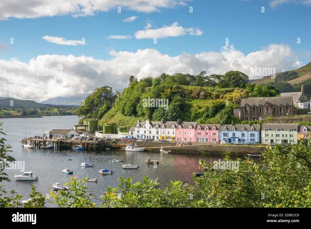 Hafen von Portree, Isle os Skye Stockfoto