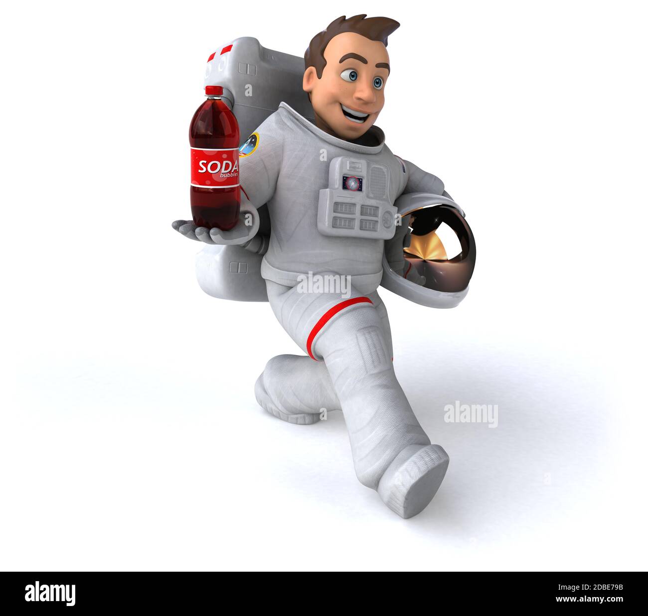 Spaß Astronaut - 3D-Darstellung Stockfoto