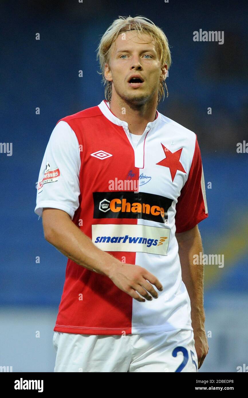 28. Juli 2013, Liberec, Tschechische Republik: Tschechische erste Liga, 2 rnd, FC Slovan Liberec gegen SK Slavia Praha, 2:1, Liberec, Tschechische Republik, 28. Juli 2013. Tomas Micola von Slavia Praha. *** Ortsüberschrift (Bildquelle: © Slavek Ruta/ZUMA Wire) Stockfoto