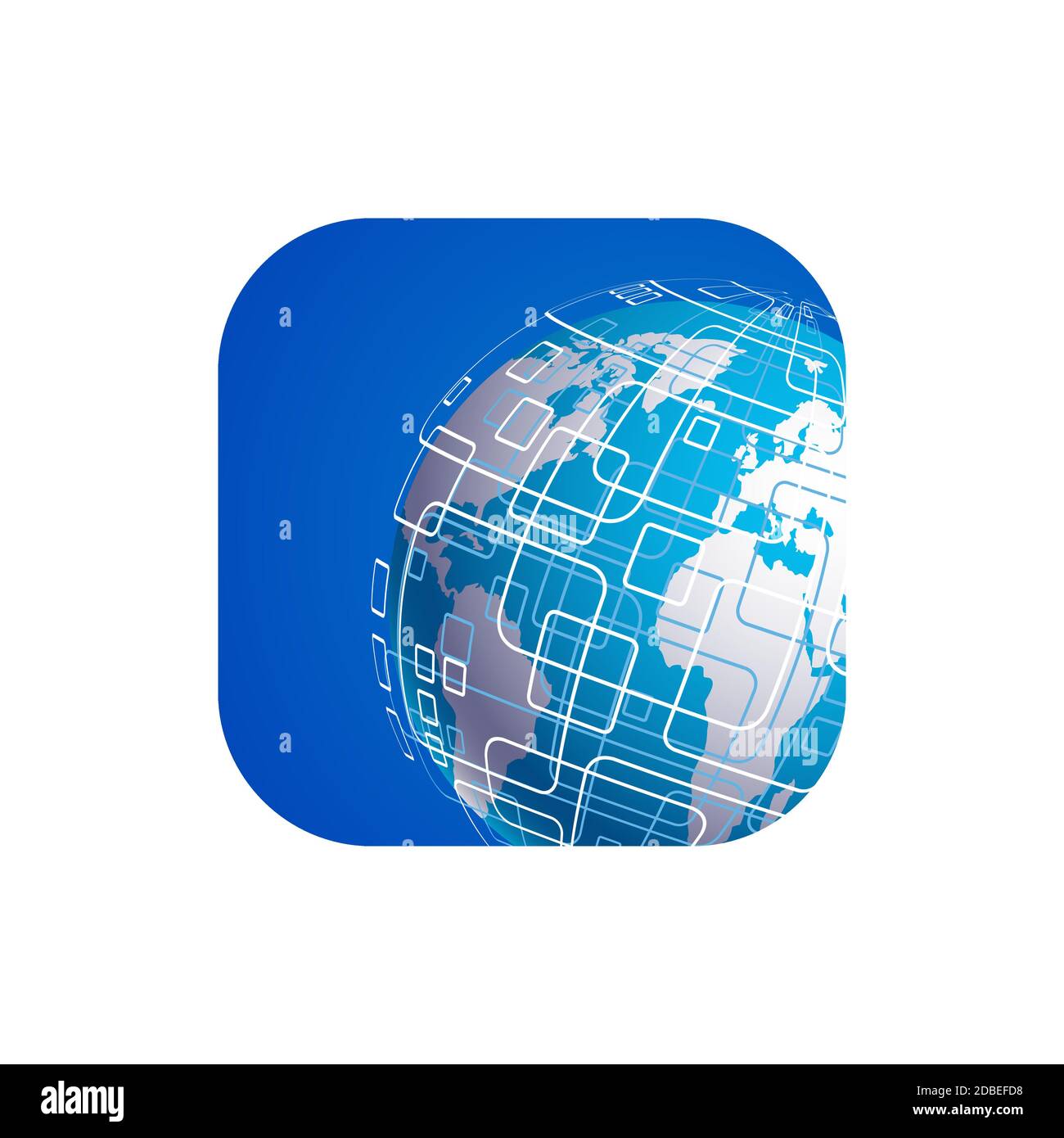 Vektor moderne Technologie-Symbol auf weißem Hintergrund. Globale Welt Hintergrund. Stock Vektor