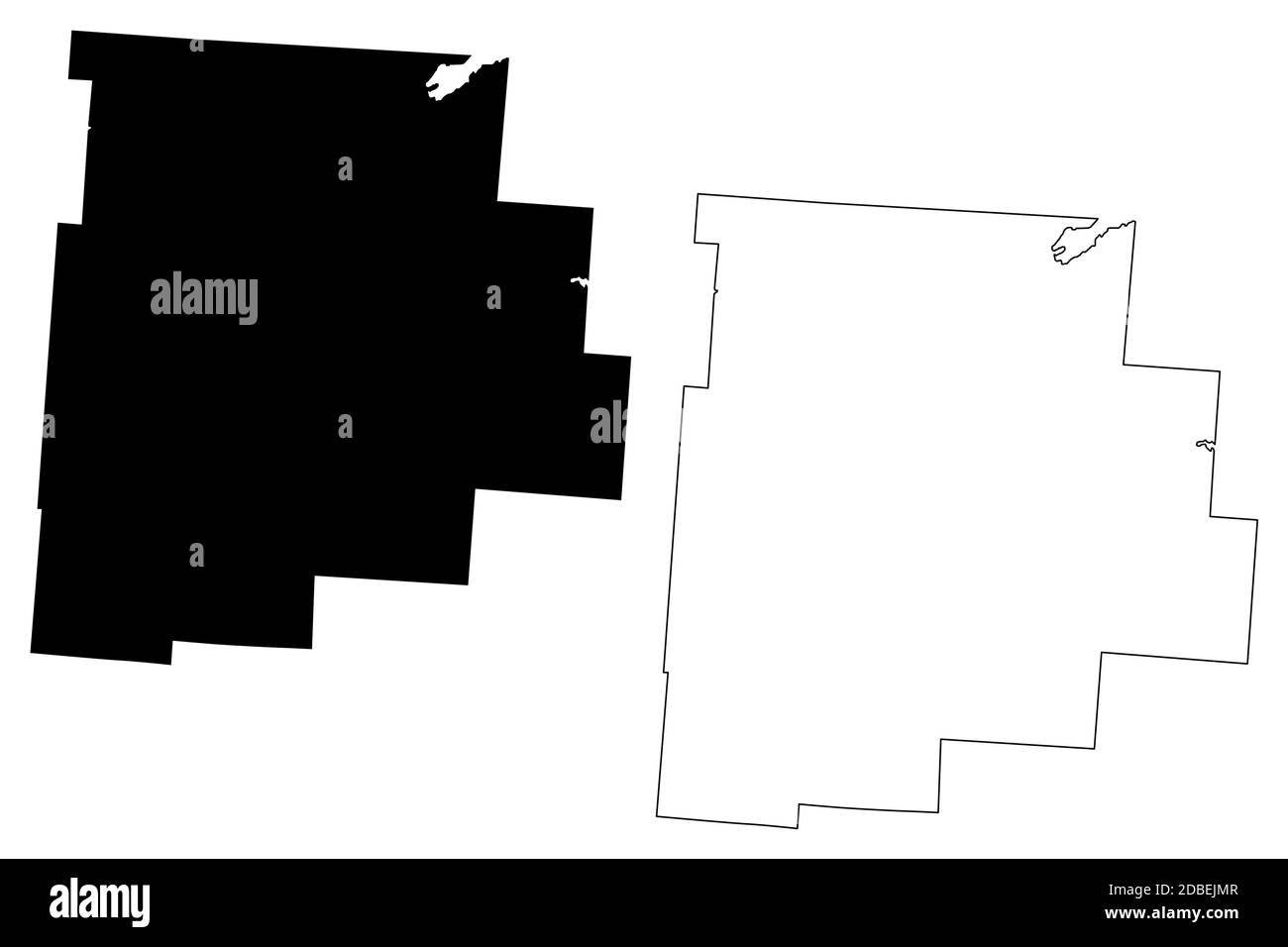 Fairfield County, Ohio State (U.S. County, United States of America, USA, U.S., US) Kartenvektordarstellung, Scribble Skizze Fairfield Karte Stock Vektor