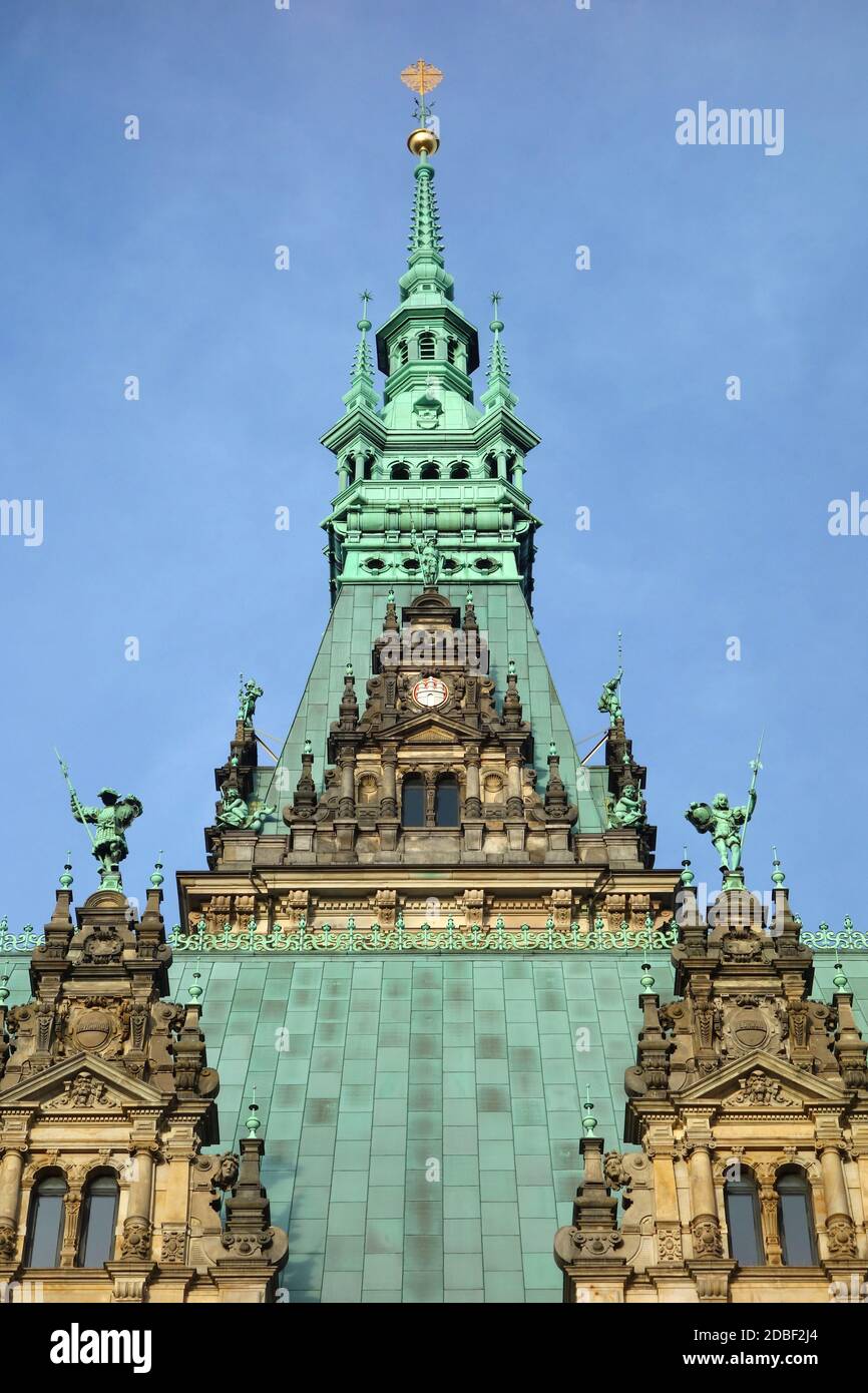 Rathaus in Hamburg Stockfoto