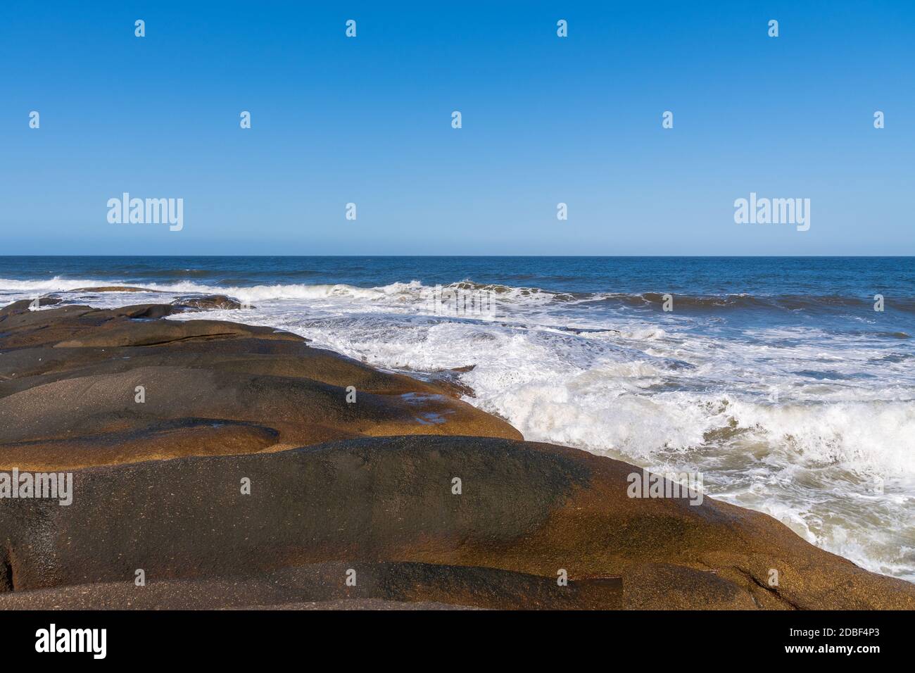 Ozeanische Küste im Osten Uruguays Stockfoto