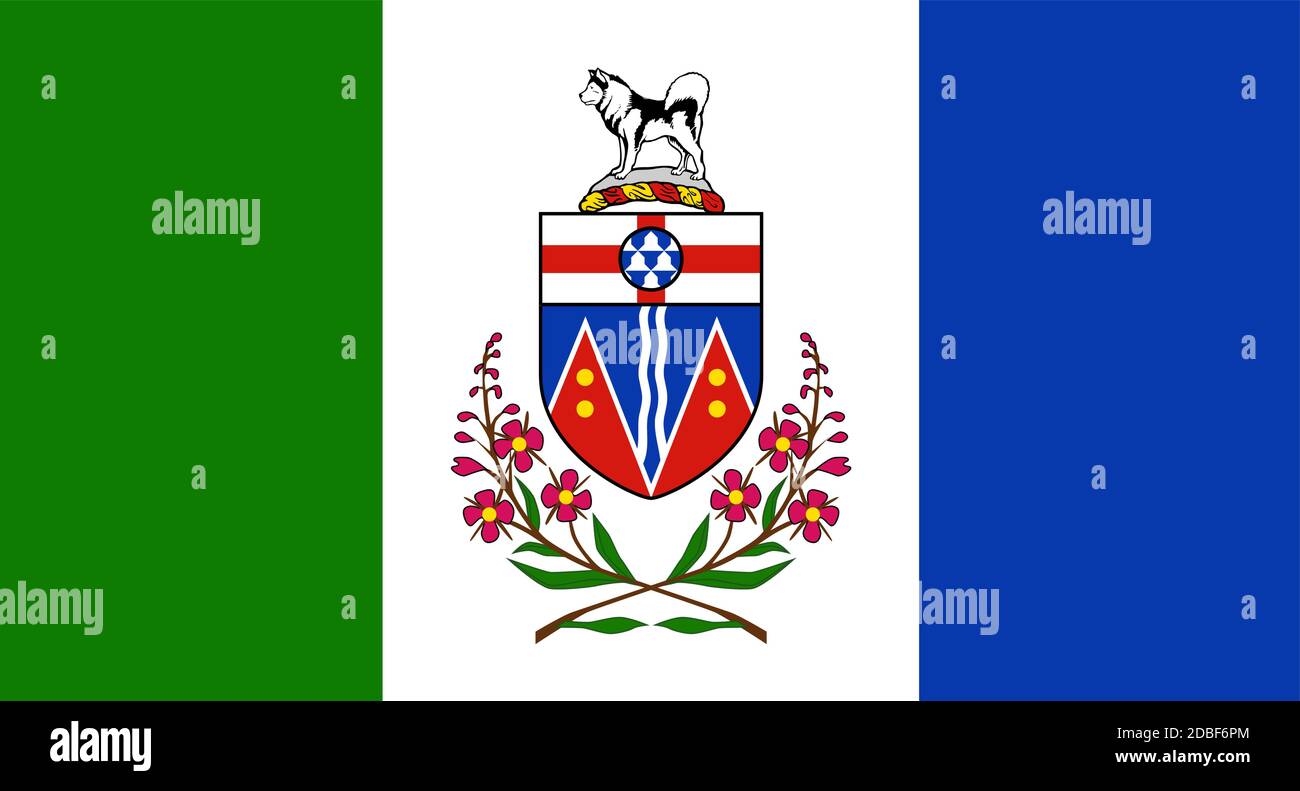 Flagge des kanadischen Staates Yukon Stock Vektor