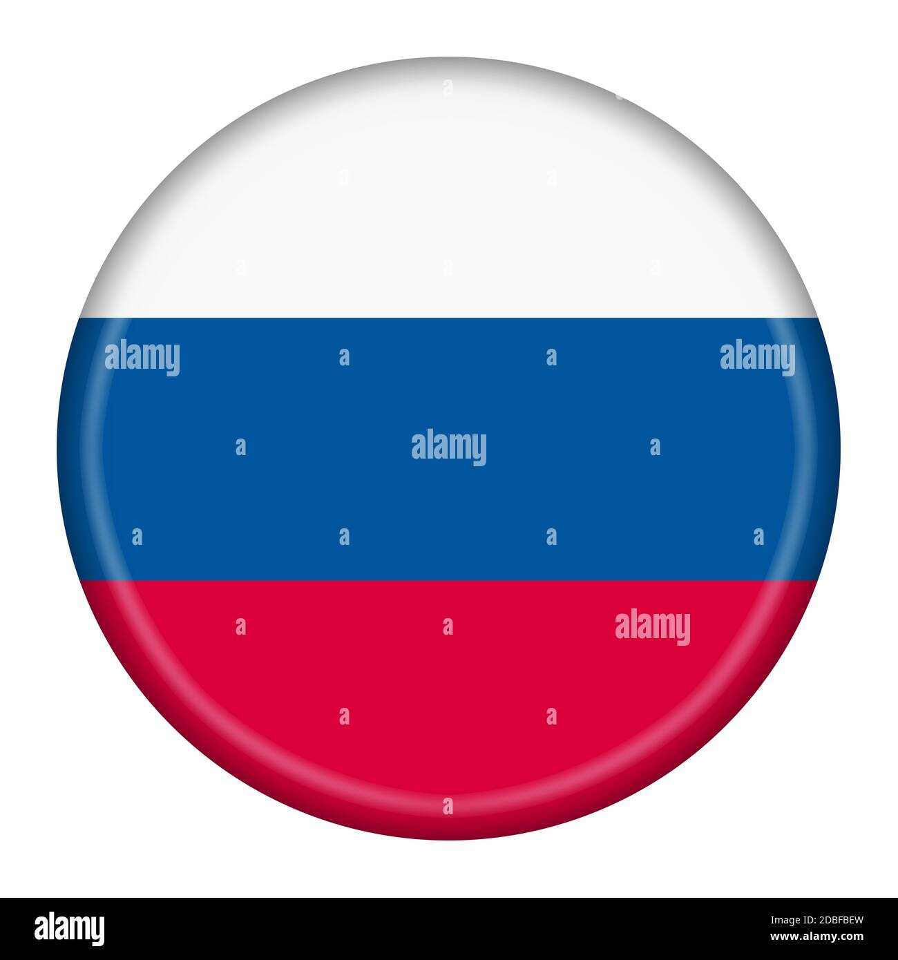 Eine Darstellung der Flagge Russlands mit Beschneidungspfad Stockfoto