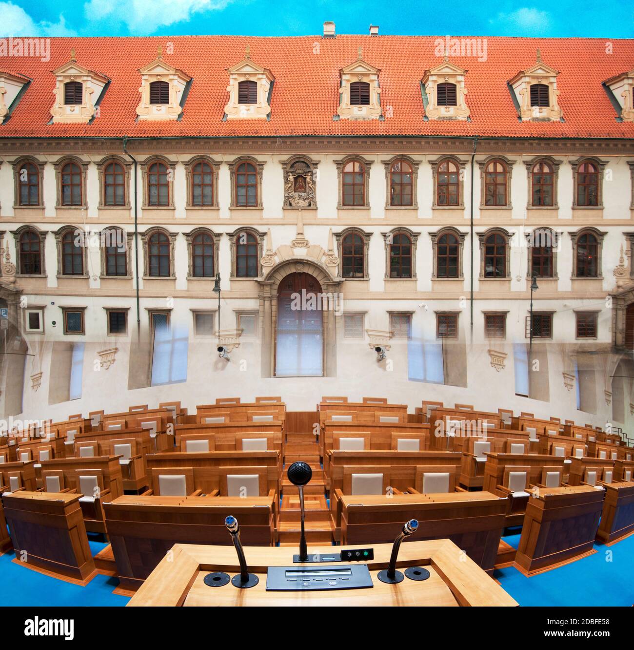 Sitz des Senats der Tschechischen Republik, Prag, Schloss Wallenstein Stockfoto