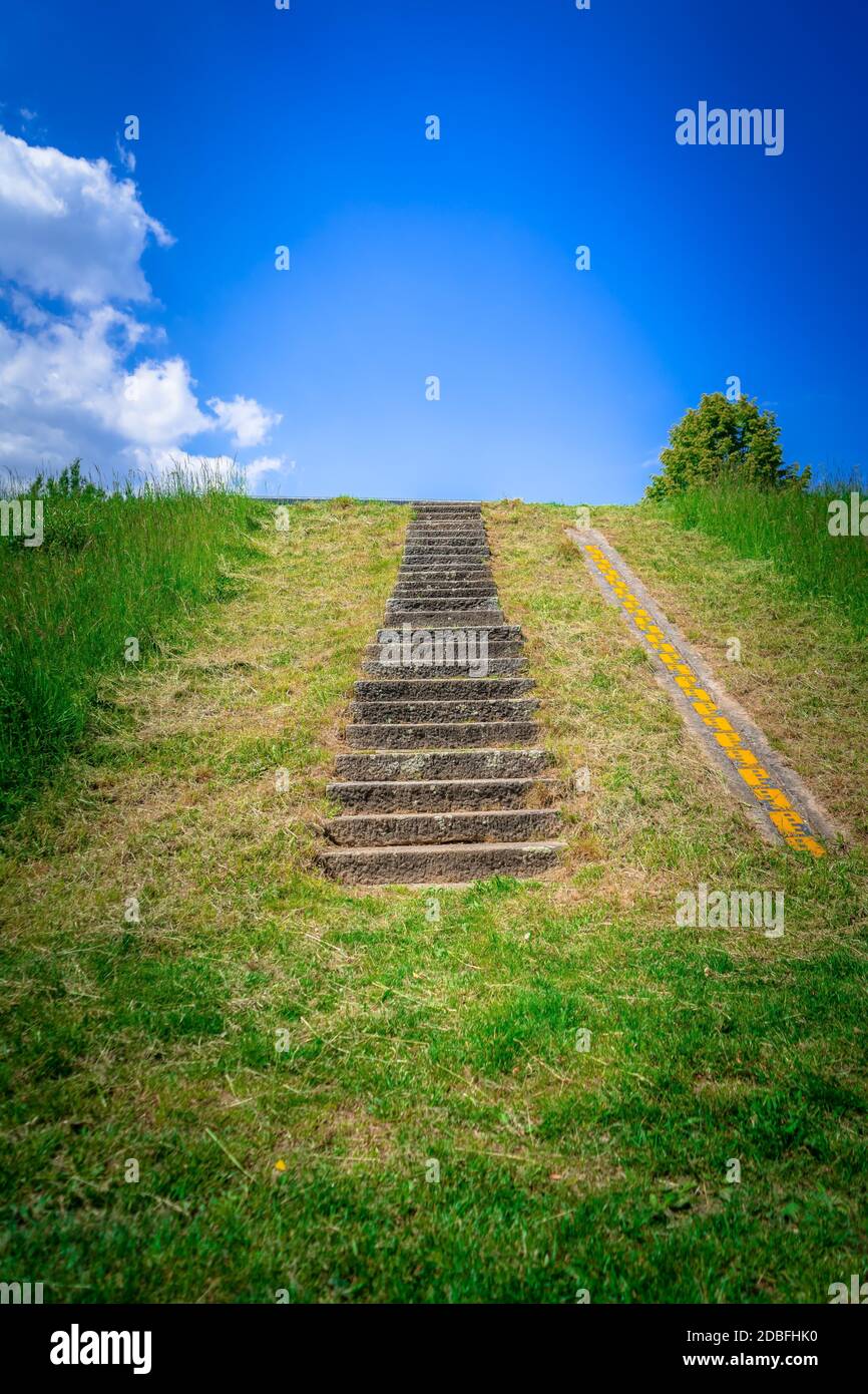 Wandern rund um die Insel GstÃ¼t in Straubing Niederbayern. Stockfoto