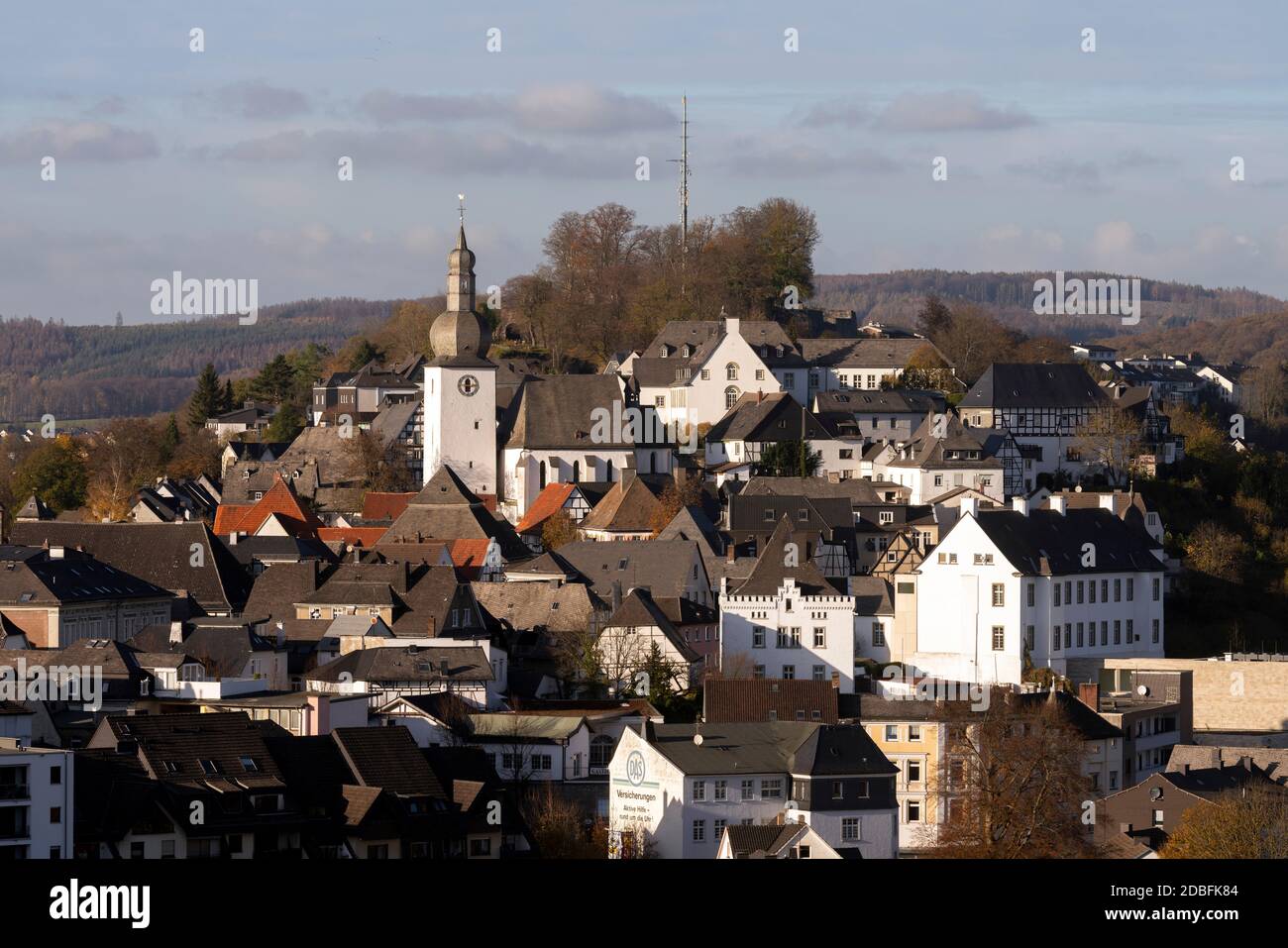 Arnsberg, Altstadt, Blick vom Ehmsendendenkmal Stockfoto