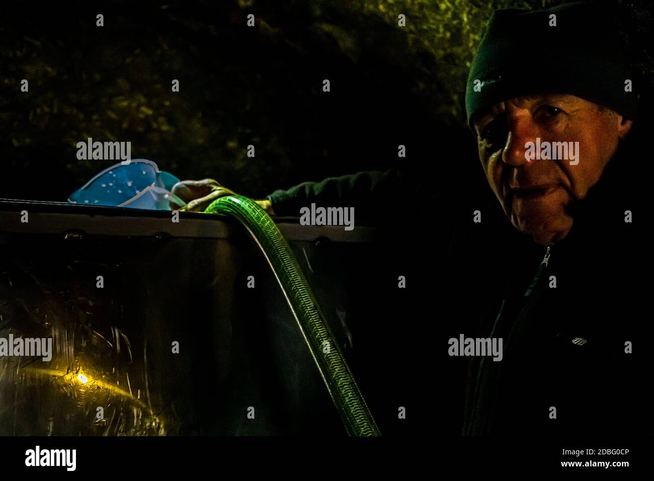 Zoigl-Beer Lagerung im Steinkeller in Falkenberg, Deutschland Stockfoto