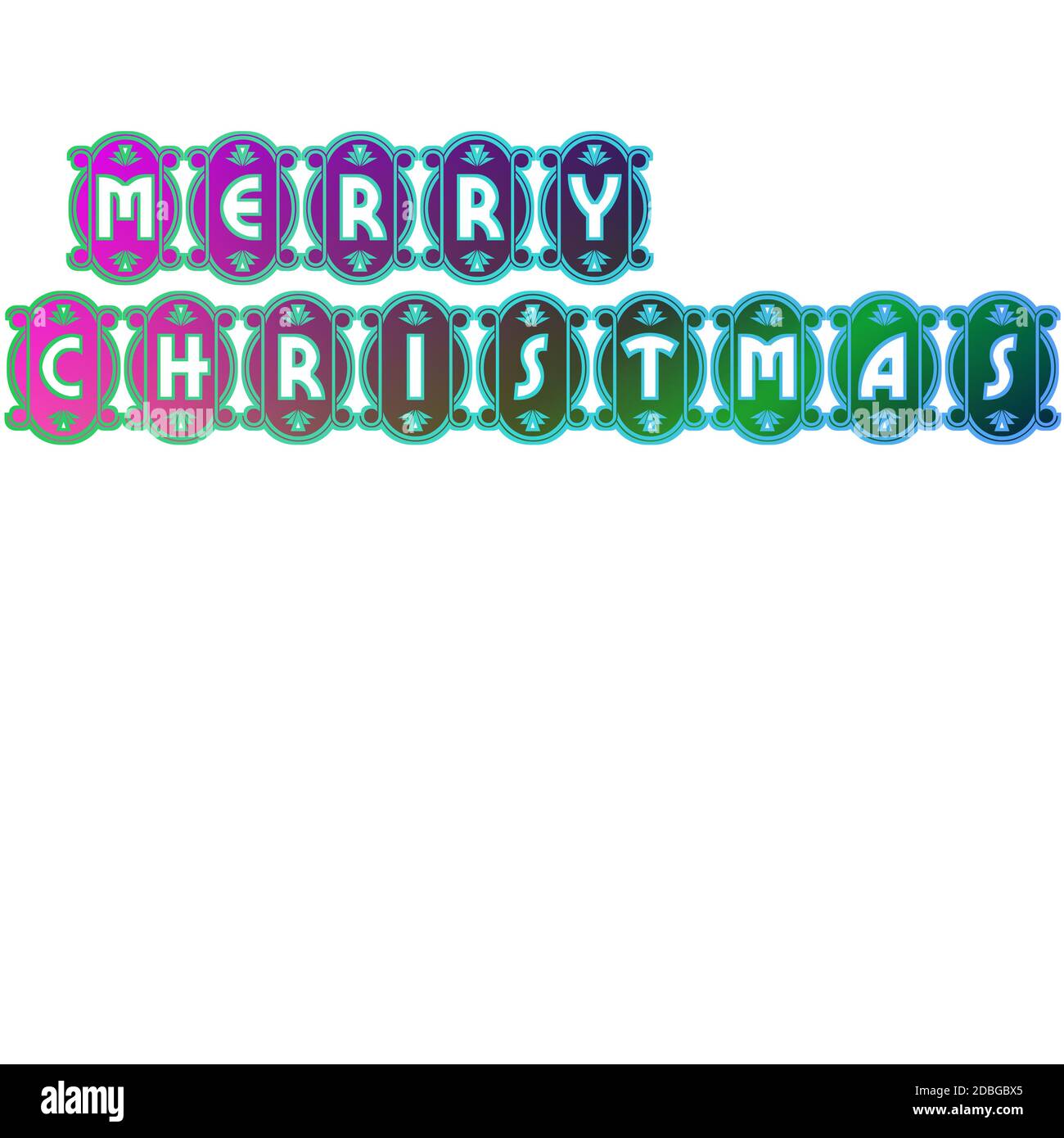 Frohe Neujahrsgrüße in ausgefallenen Farben, ideal für Grußkarten oder elegante Feiertagseinladung. Stockfoto