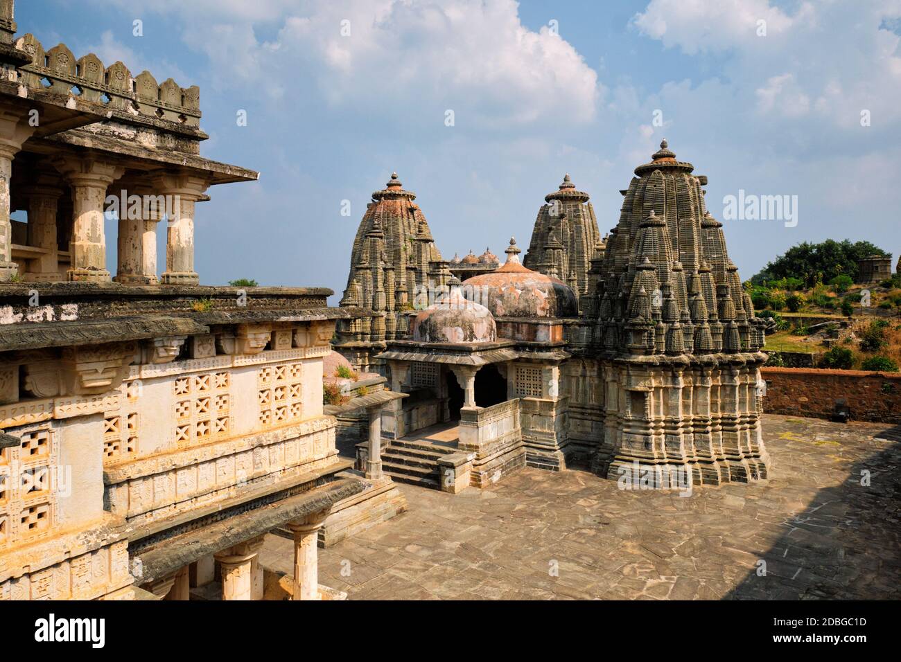 Kumbhalgarh Ganesh Tempel innerhalb Kumbhalgarh Fort. Rajasthan, Indien Stockfoto