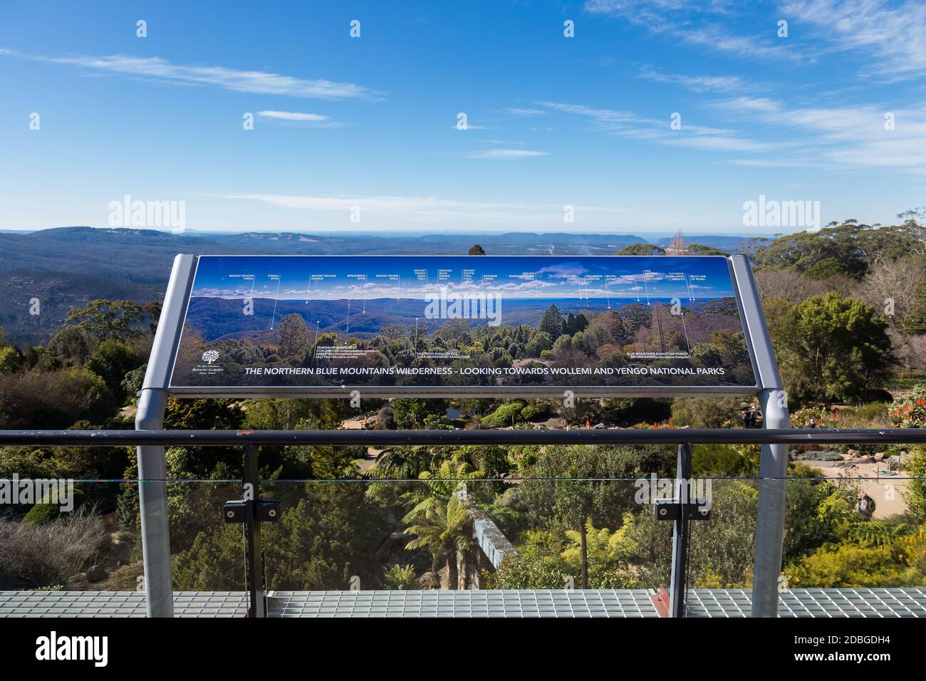 Der Blue Mountains Botanic Garden, ursprünglich als Mount Tomah Botanical Garden bekannt, ist ein 28 Hektar großer öffentlicher botanischer Garten, der etwa 100 km entfernt liegt Stockfoto