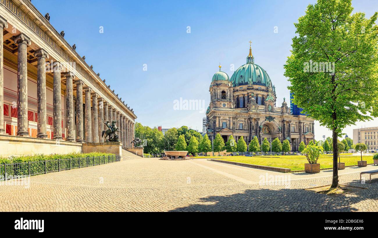 Panoramablick auf den berühmten berliner Dom Stockfoto