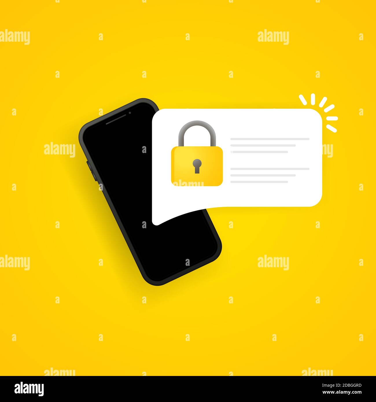 Pushnotice für den Zugriff auf die Passwortsicherheit auf dem Smartphone. Benachrichtigung über Verifizierungscode auf dem pc-Bildschirm zur Authentifizierung. Symbol für private Autorisierung Stock Vektor