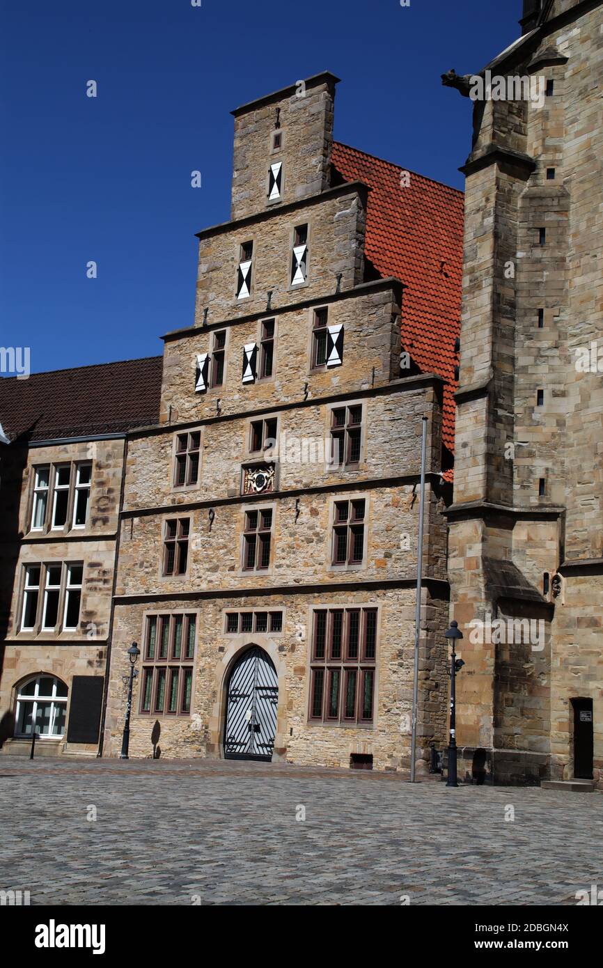 Ein altes Haus in OsnabrÃ¼ck Stockfoto