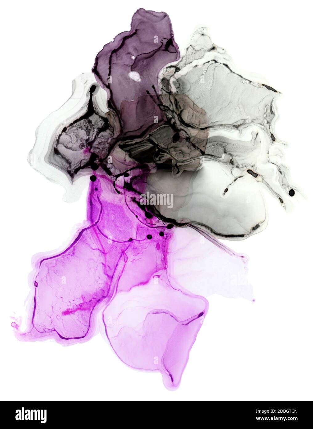 Eine große Alkohol Wasser bunte Texturen Stockfoto