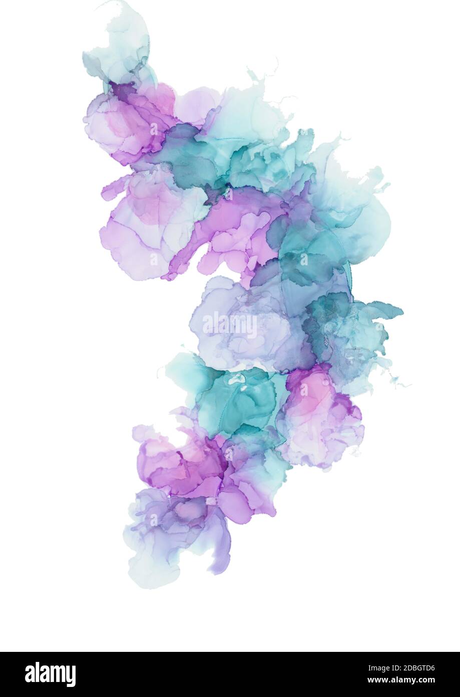 Eine große Alkohol Wasser bunte Texturen Stockfoto