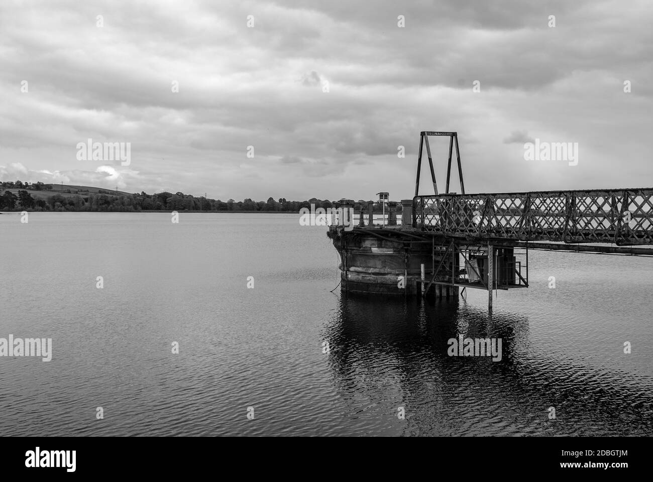 Ein Resevoir und Pier in Milngavie Stockfoto