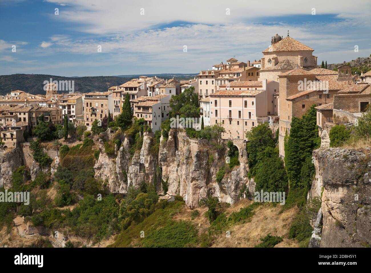 San Pedro Nachbarschaft vom Aussichtspunkt des Schlosses, Cuenca, Spanien. Stockfoto