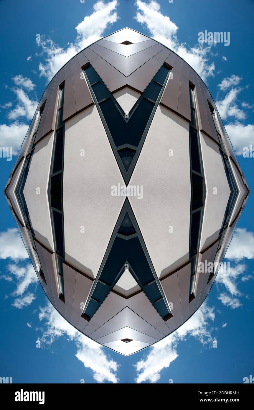 Abstraktes Gebäude Bild, Blackburn, Lancashire, Großbritannien. Stockfoto