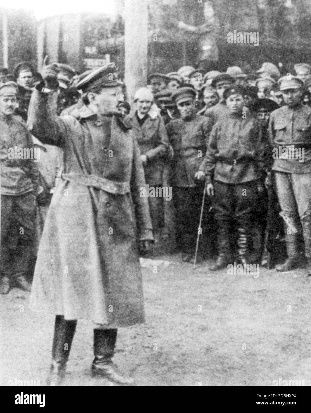 Leo Trotzki, geb. Lev Bronstein, Gründer und Oberbefehlshaber der Roten Armee während und nach dem russischen Bürgerkrieg. Stockfoto