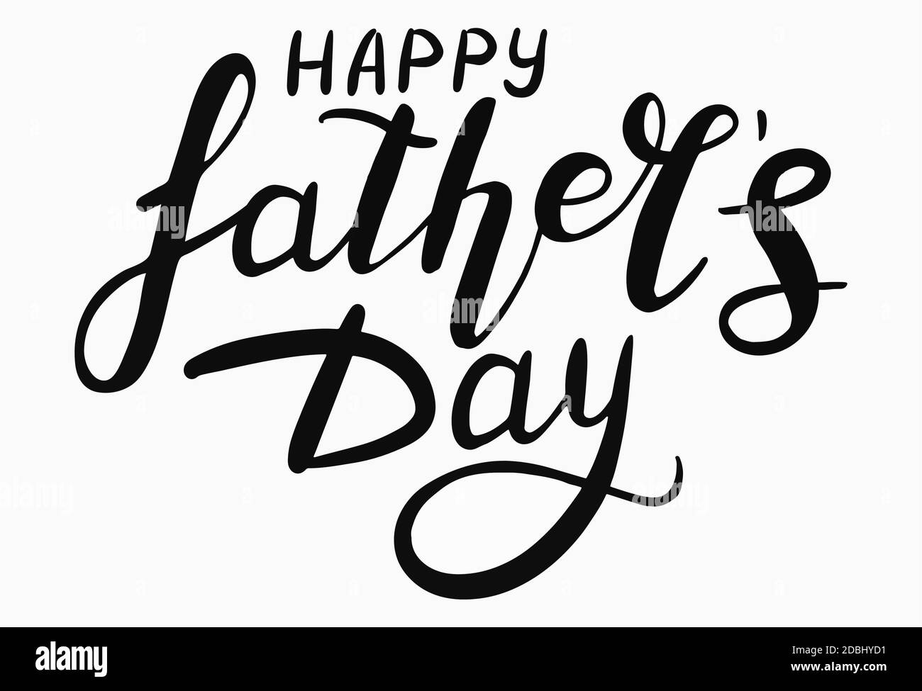 Alles gute zum Tag des Vaters. Schrift Kalligraphie Illustration zu entwerfen Grußkarten oder Plakate. Typografische Komposition. Vektor handgeschriebene Pinsel trendy Stock Vektor