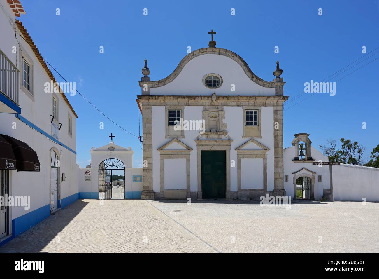 Kirche von Misericordia, Pederneira, Nazare, Bezirk Leiria, Portugal, Europa Stockfoto