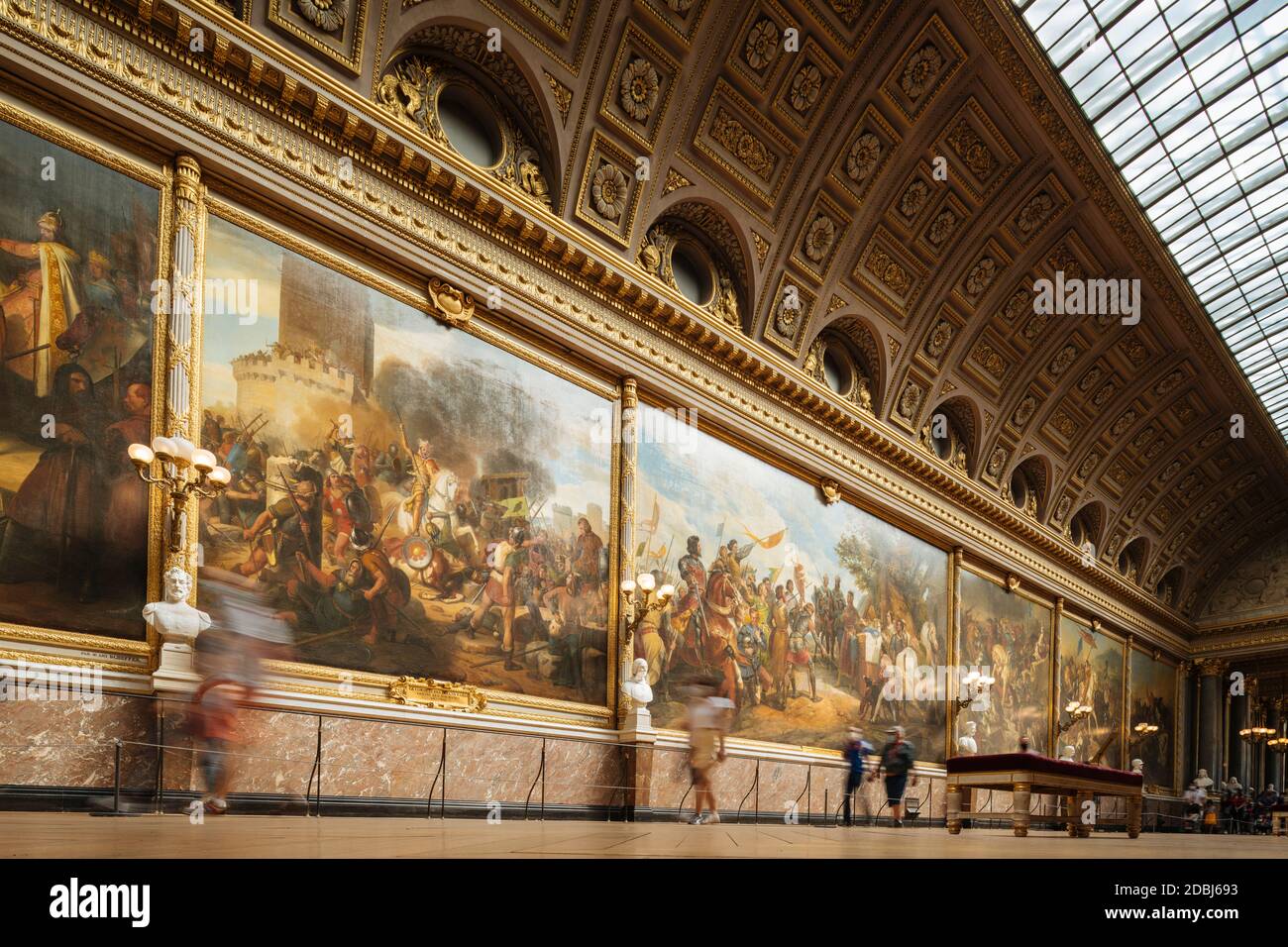 The Battles Gallery, Schloss von Versailles, UNESCO-Weltkulturerbe, Yvelines, Ile-de-France, Frankreich, Europa Stockfoto