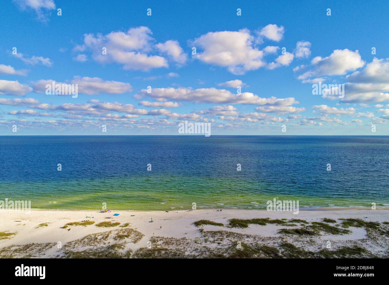 Luftaufnahme des Perdido Key Beach in der Nähe von Pensacola, Florida Stockfoto