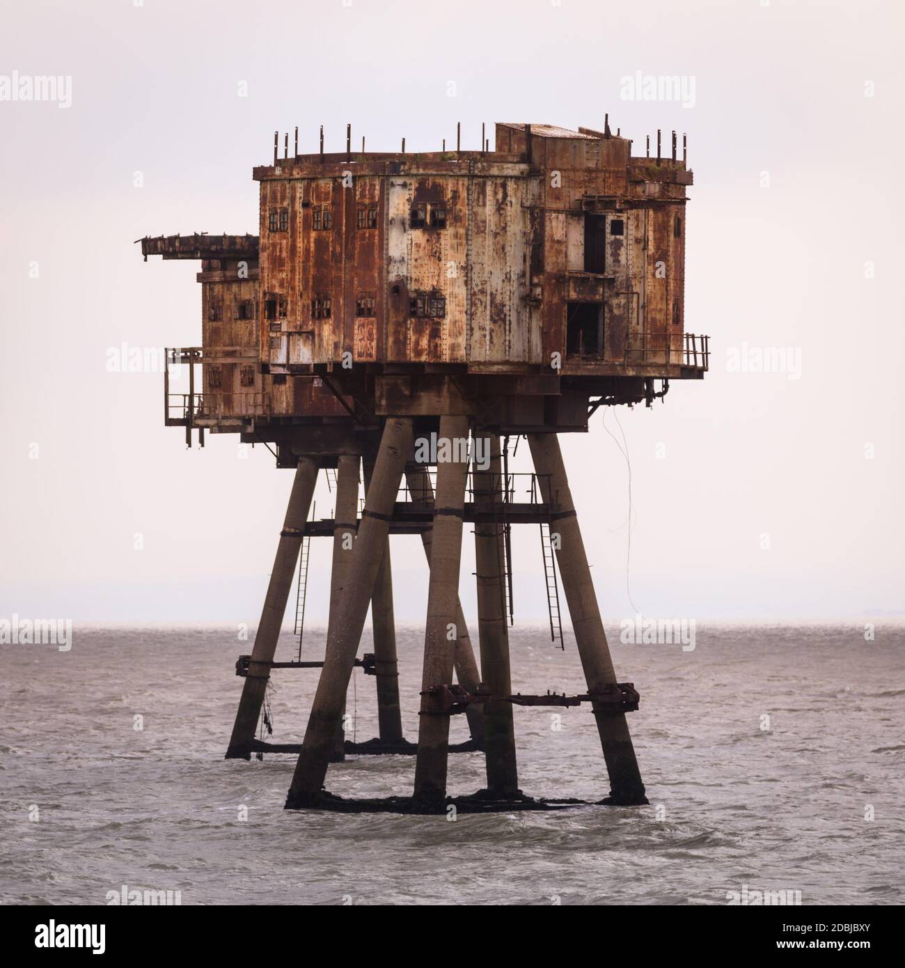 Maunsell Sea Forts, jetzt verlassen WW2 anti Luft-Verteidigungsanlagen in der Themsemündung der North Kent Küste in der Nähe von Herne Bay Stockfoto