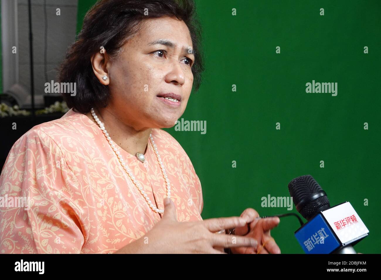 Kuala Lumpur, Malaysia. November 2020. Rohana Mahmood, Vorsitzender des APEC Business Advisory Council (ABAC), spricht in einem Interview mit Xinhua in Kuala Lumpur, Malaysia, 10. November 2020. DAZU "APEC-Unternehmensberater fordern mehr Zusammenarbeit angesichts beispielloser Herausforderungen" Credit: Lin Hao/Xinhua/Alamy Live News Stockfoto